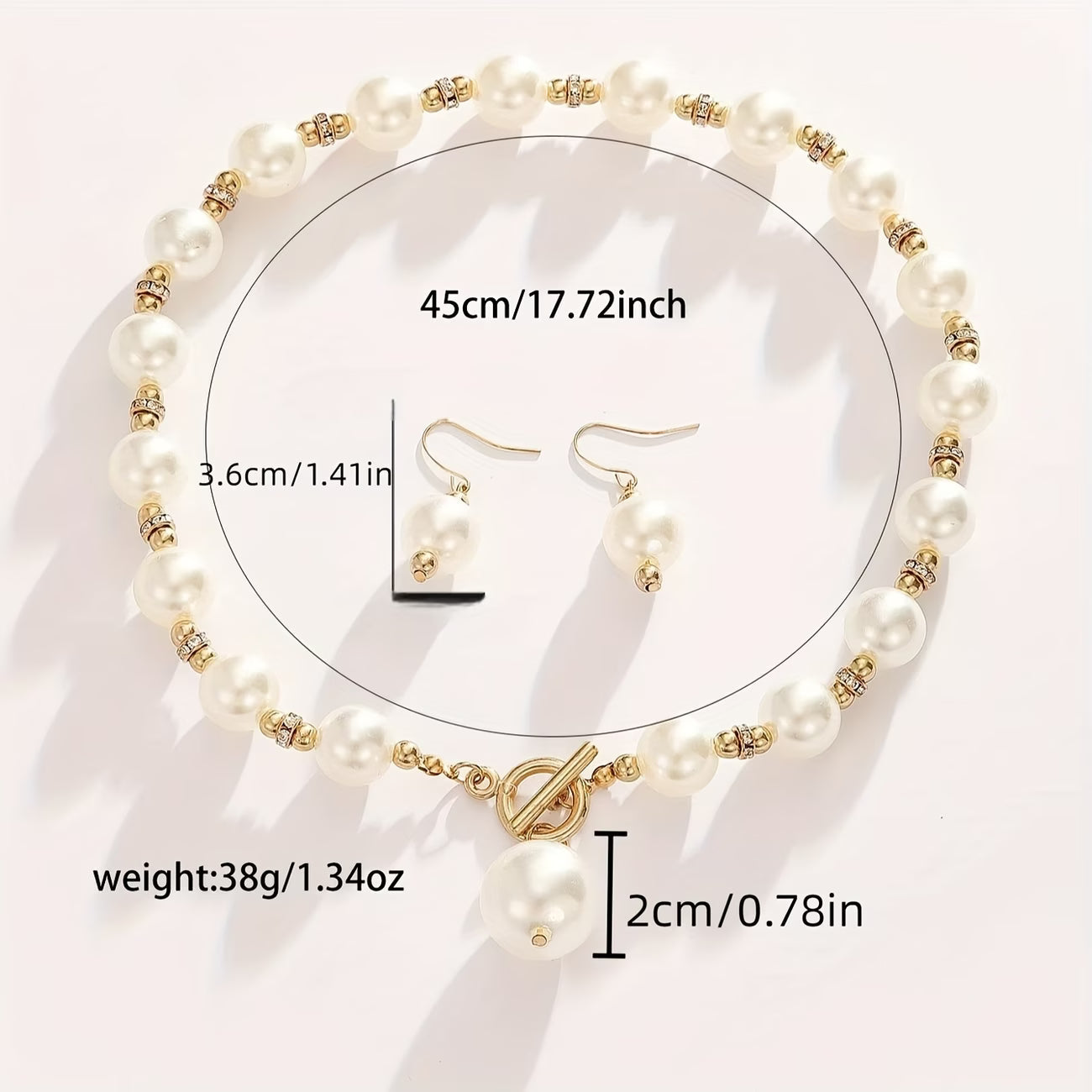 Chunky Perle Statement Halsketten-Set