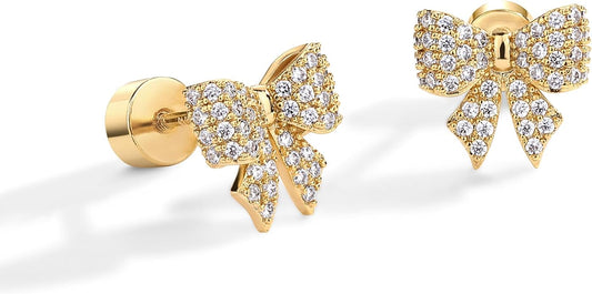 Bow Motif Ohrringe | Gold