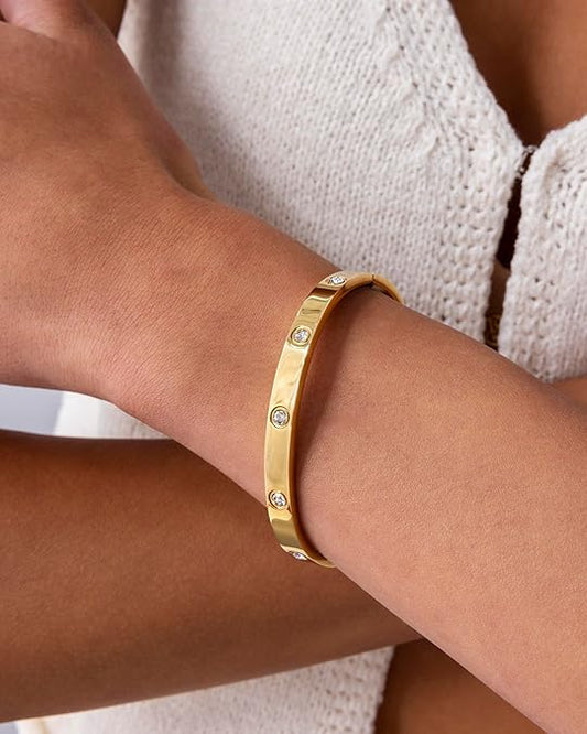 Halo Dot Armband | Gold