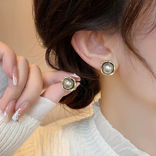 Premium Black Perle Ohrstecker