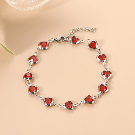 Ophelyra Garnetelle Armband | Weiß Gold