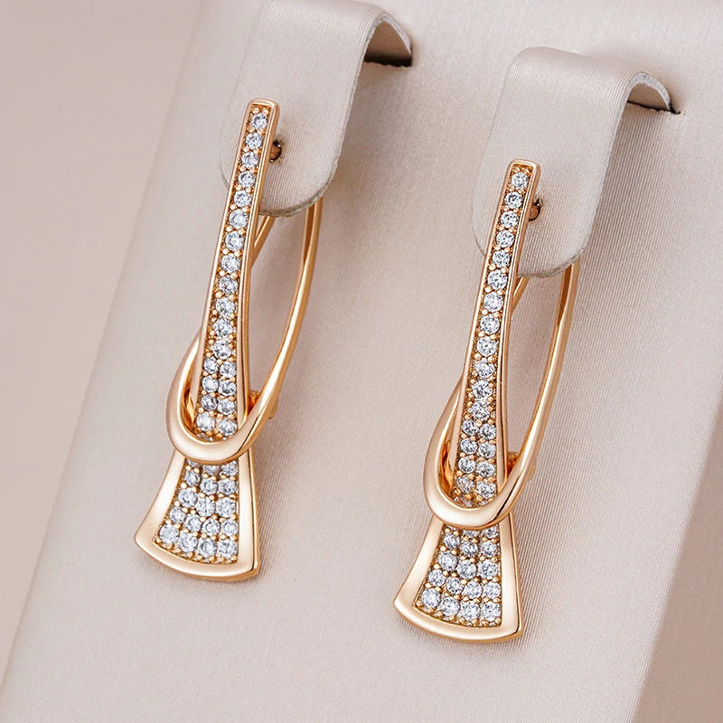 Radiant Layers Kristall Ohrringe | Gold