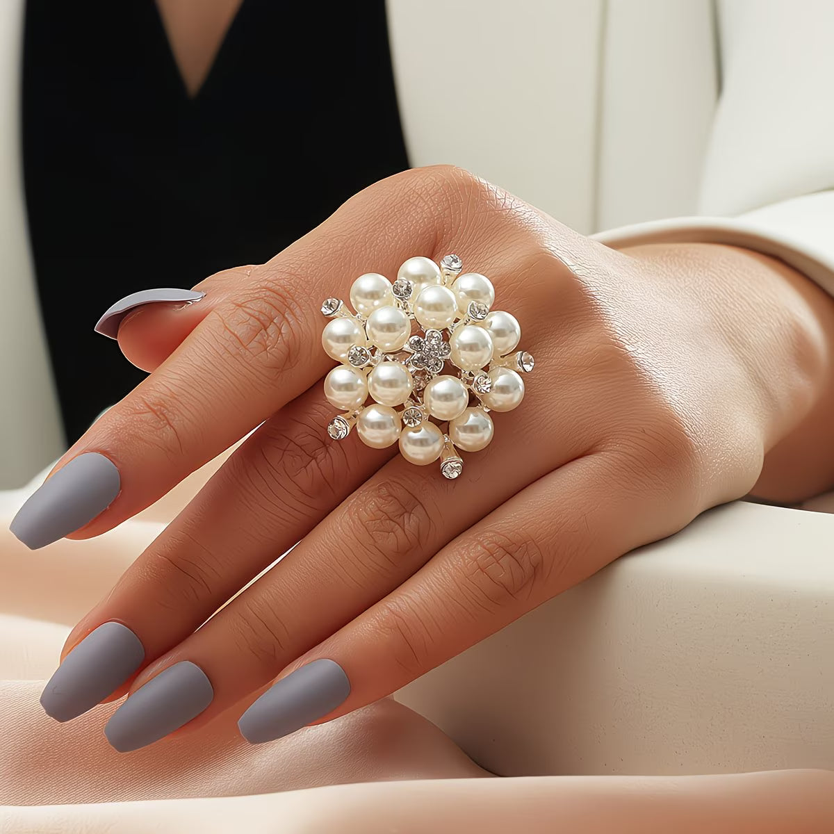 Perle Bloom Adjustable Ring