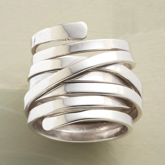 Silber Multi Band Wrap Ring