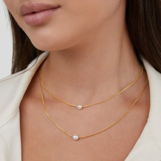 Sophisticated Layered Perlenhalskette