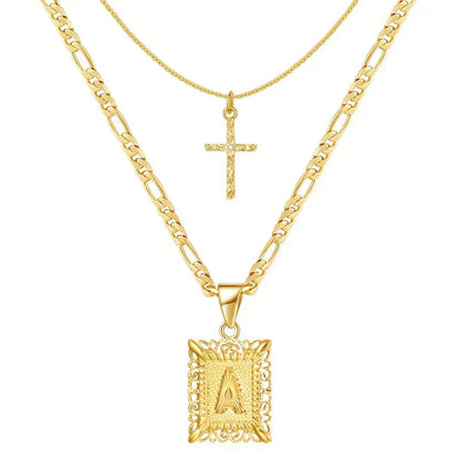 Cross Initial Halsketten-Set | Gold
