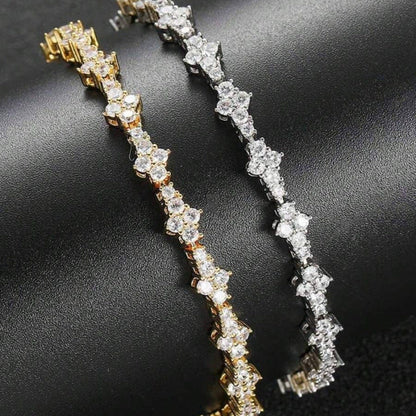 Classic Cluster Tennisarmband | Gold