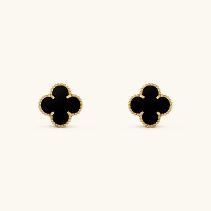 Clover Ohrringe Black