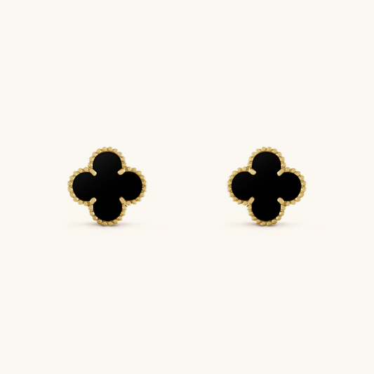 Clover Ohrringe Black
