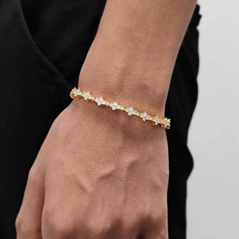 Classic Cluster Tennisarmband | Gold