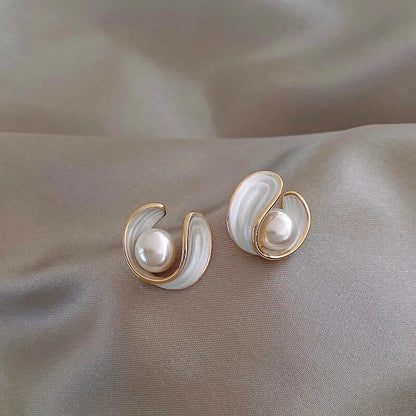 Classic Gold Perle Ohrstecker
