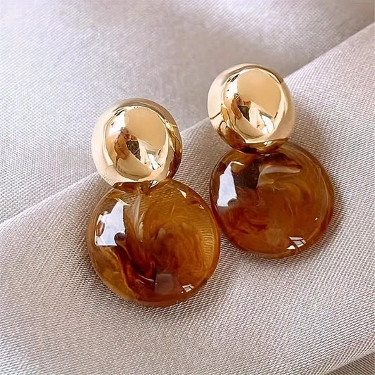Aurélie Amber Ohrhänger | Gold
