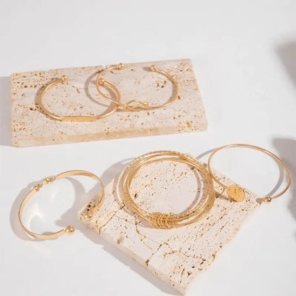Knotted Elegance Armband-Set | Gold