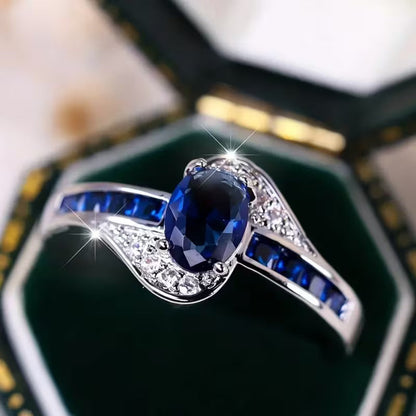 Saphir Flow Ring | Weiß Gold