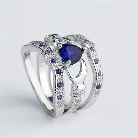 Eternal Lux Azura Ring-Set | Weiß Gold