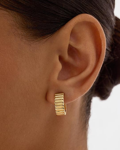 Classic Ridge Ohrringe | Gold