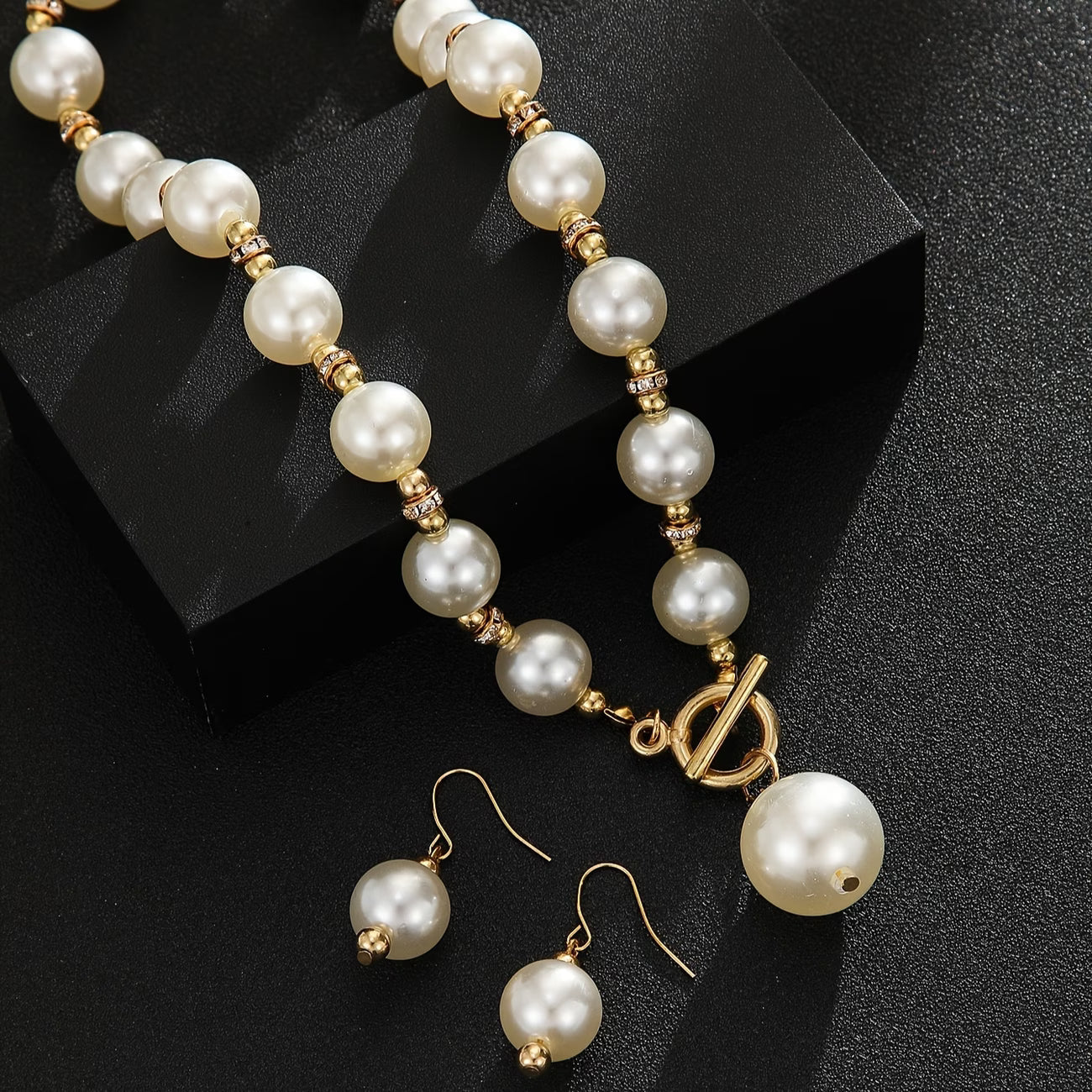 Chunky Perle Statement Halsketten-Set