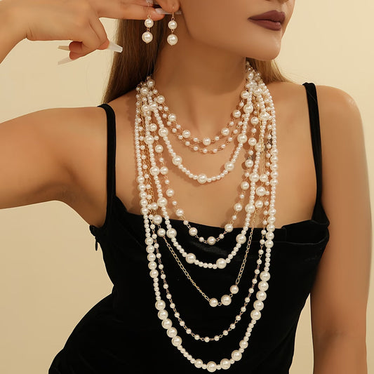 Boho Multi-Layered Perle Statement Set
