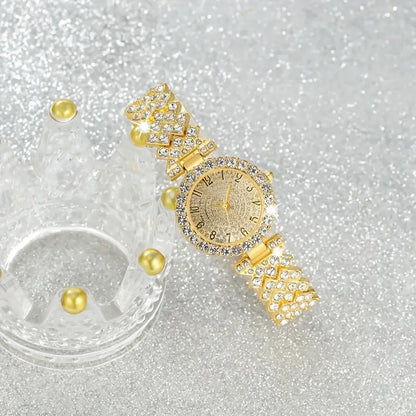 Luxe Radiance Gold Watch & Armband-Set | Gold