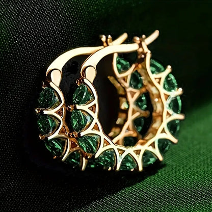 Gold Smaragd Lattice Creolen