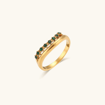Adeline Diamant Simulant Gold Ring