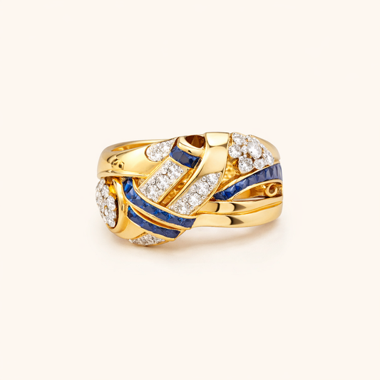 Gold Vintage Zirconia Ring