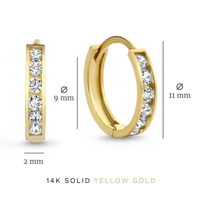 Dara Brillane Stein Ohrringe Set | Gold