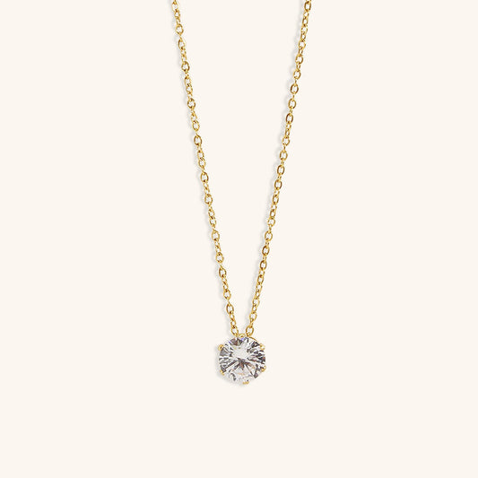 Kyla Solitaire Gold Halskette