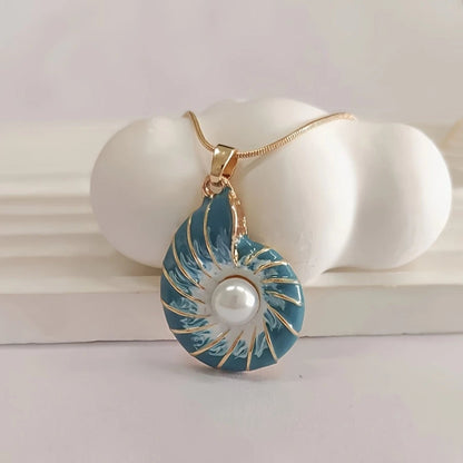 Seashell Perle Gold Halskette