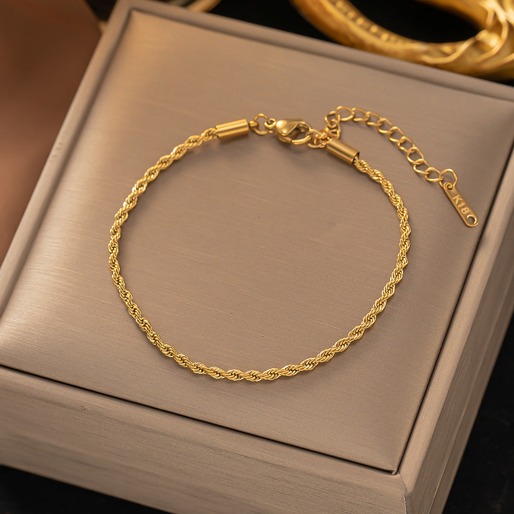 Twisted Chain Armband | Gold