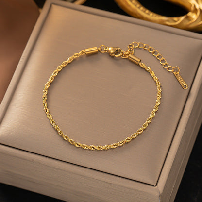 Twisted Chain Armband | Gold