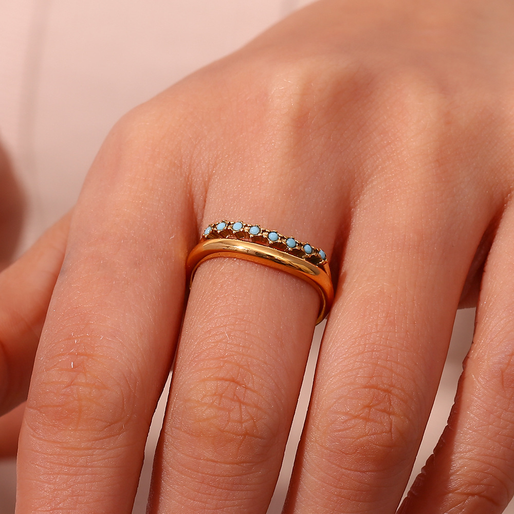 Adeline Diamant Simulant Gold Ring