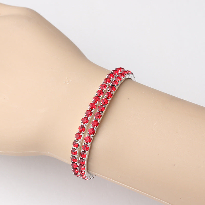 Silber Rubin Tennisarmband