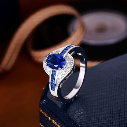 Saphir Flow Ring | Weiß Gold