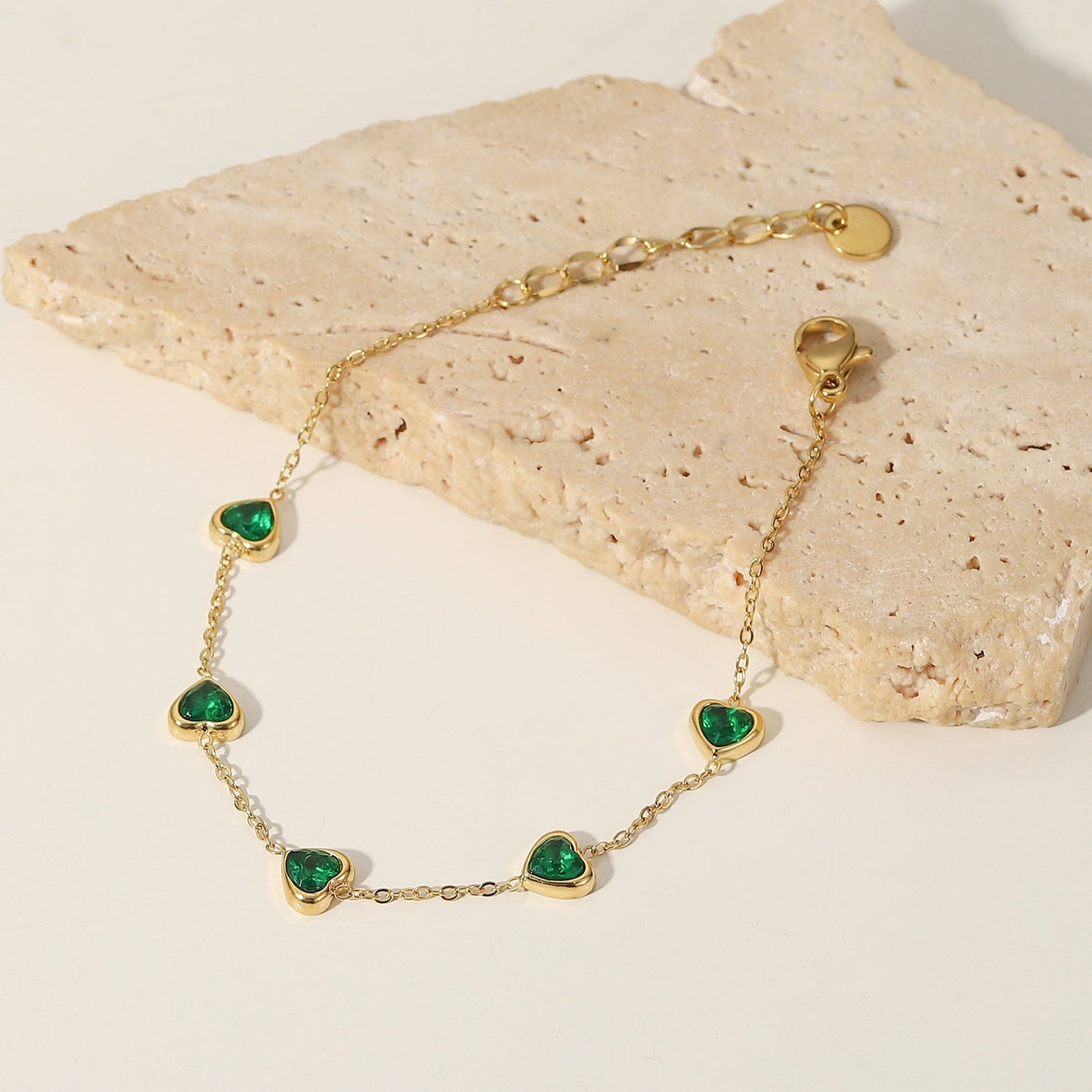 Francia Green Herz Armband