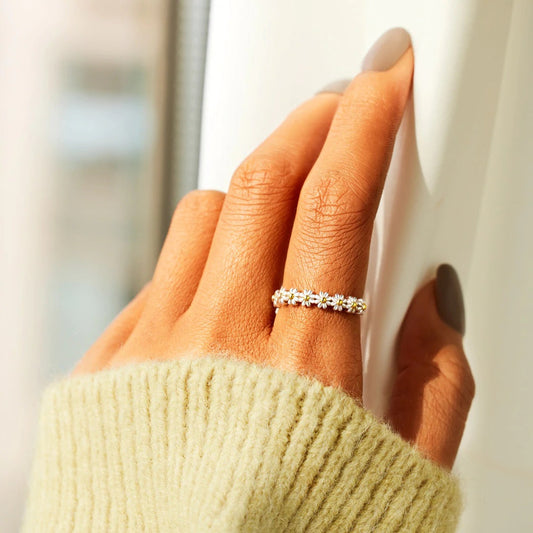 Silber Floral Ring
