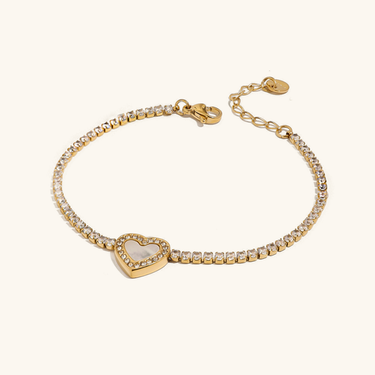 Cameron Diamant Herz-Tennisarmband