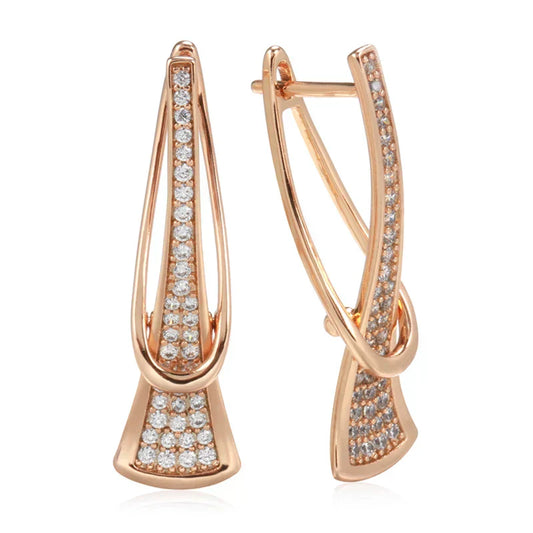 Radiant Layers Kristall Ohrringe | Gold