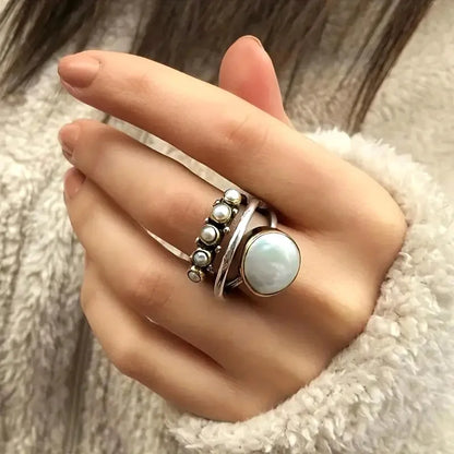 Perle Stacking Ringe Set