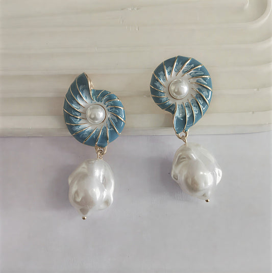 Seashell Perlenohrringe