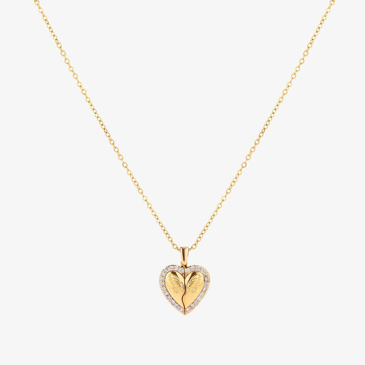Butterfly Herz Halskette | Gold