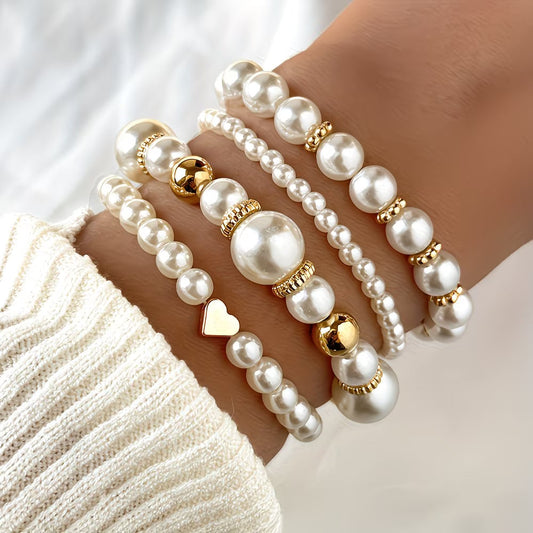 Perle Stacking Armband-Set of 4