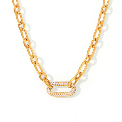Paved Chunky Chain Link Schmuckset | Gold