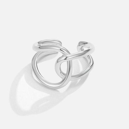 Silber Interlocking Open Ring