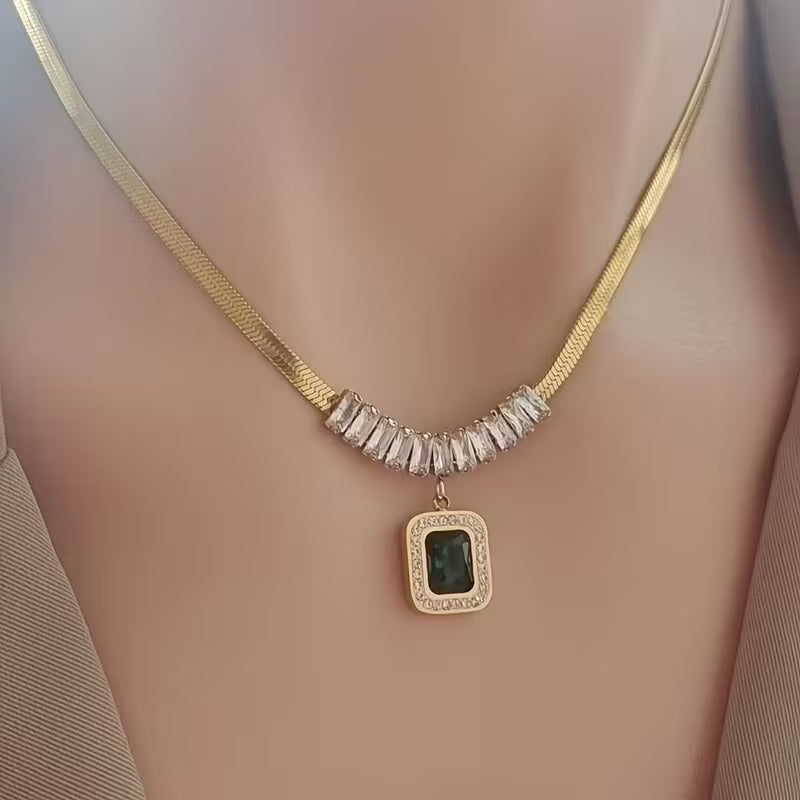 Regalia Prism Smaragd Halskette | Gold