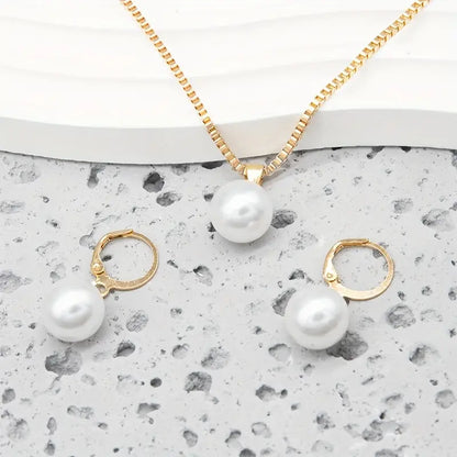 Elegant Graceful Perlenhalskette Set