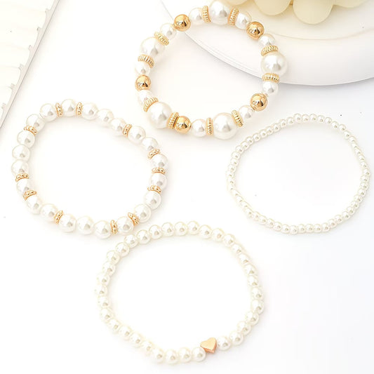 Perle Stacking Armband-Set of 4