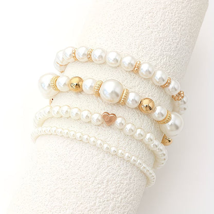 Perle Stacking Armband-Set of 4