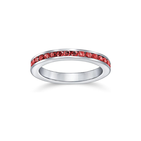 Rubin Eternity Band Ring | Weiß Gold