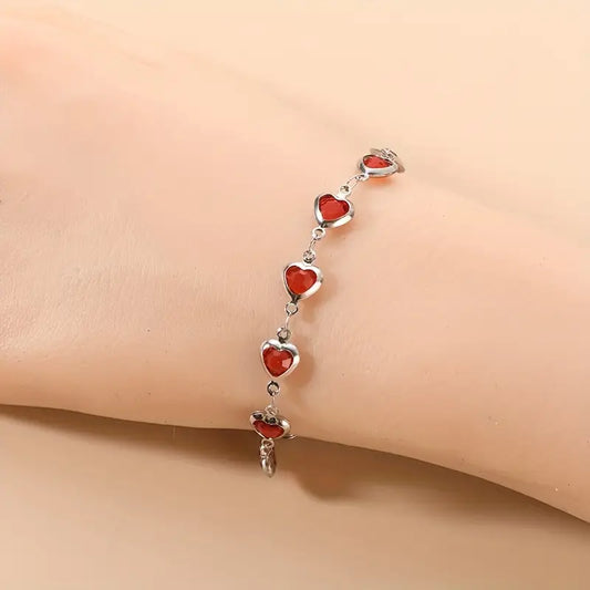 Ophelyra Garnetelle Armband | Weiß Gold